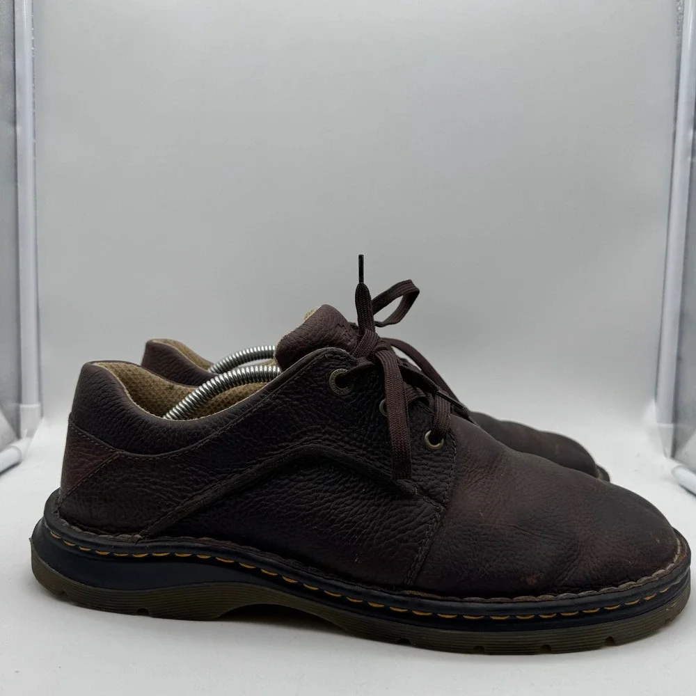 Dr. Martens 11194 AW004 Mens 12 Brown Leather‎ Oxford Shoes Low Top AirWair Sole